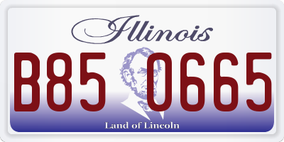 IL license plate B850665