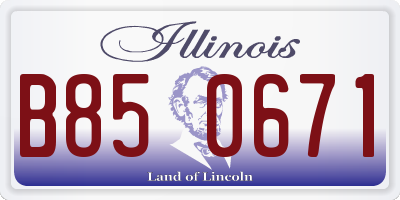 IL license plate B850671