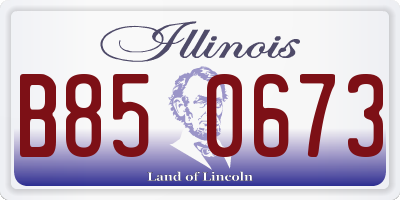 IL license plate B850673