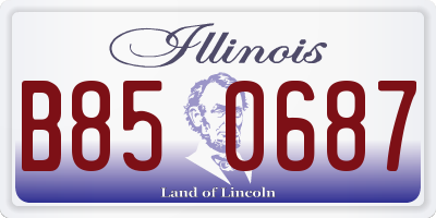 IL license plate B850687
