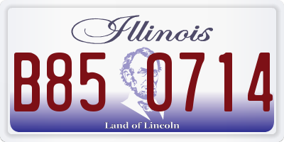 IL license plate B850714