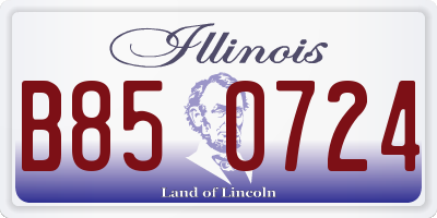 IL license plate B850724