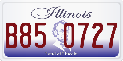 IL license plate B850727