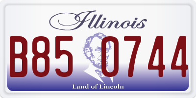 IL license plate B850744