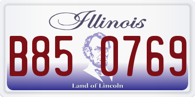 IL license plate B850769