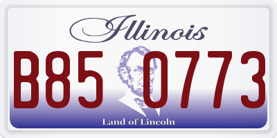 IL license plate B850773
