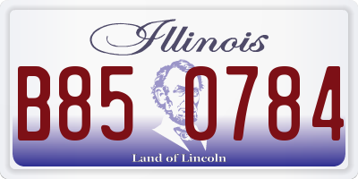 IL license plate B850784