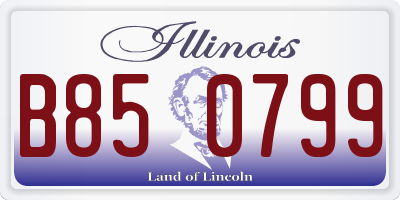 IL license plate B850799