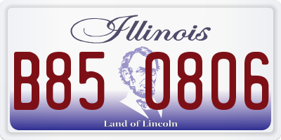 IL license plate B850806