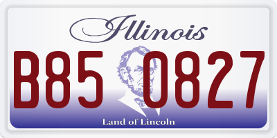 IL license plate B850827