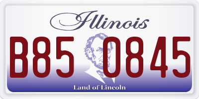 IL license plate B850845