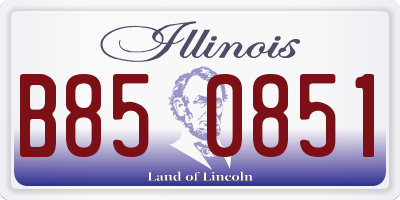 IL license plate B850851