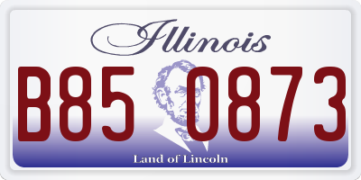IL license plate B850873