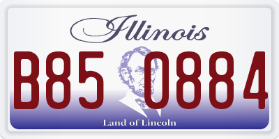 IL license plate B850884