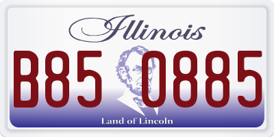 IL license plate B850885
