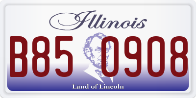 IL license plate B850908