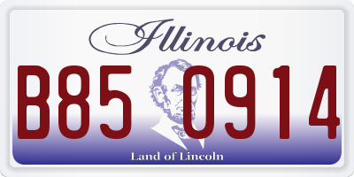 IL license plate B850914
