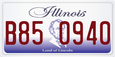IL license plate B850940