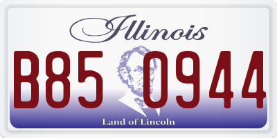 IL license plate B850944