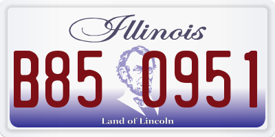 IL license plate B850951