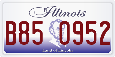 IL license plate B850952