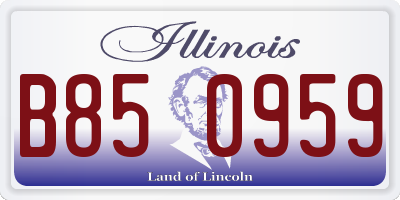 IL license plate B850959
