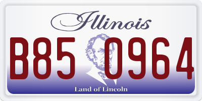 IL license plate B850964