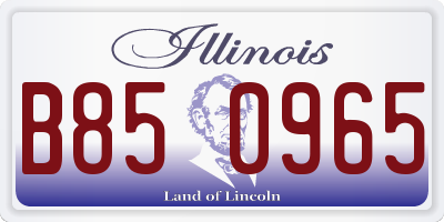 IL license plate B850965