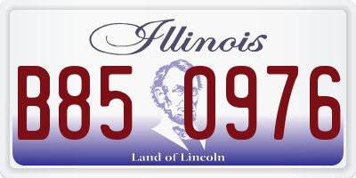 IL license plate B850976