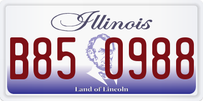 IL license plate B850988