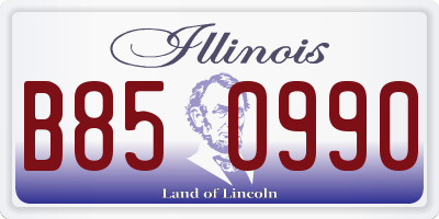IL license plate B850990