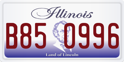 IL license plate B850996