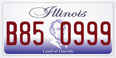 IL license plate B850999