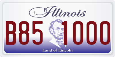 IL license plate B851000