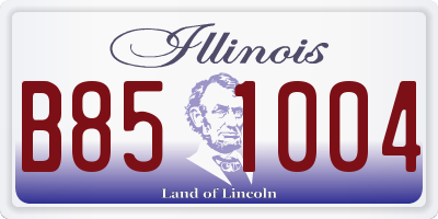IL license plate B851004