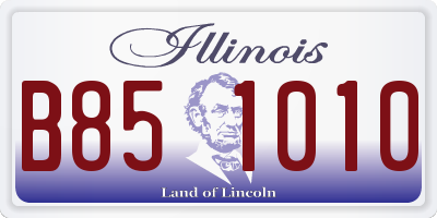 IL license plate B851010