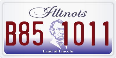 IL license plate B851011