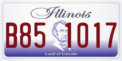 IL license plate B851017