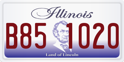 IL license plate B851020