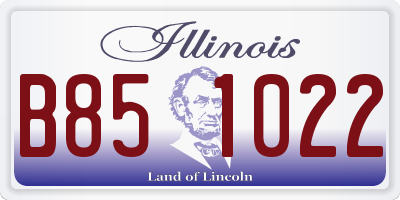 IL license plate B851022