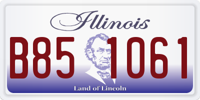 IL license plate B851061
