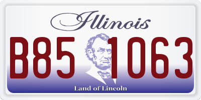 IL license plate B851063
