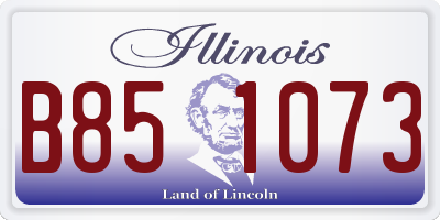 IL license plate B851073