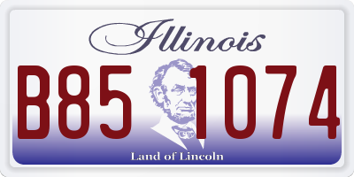 IL license plate B851074