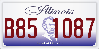 IL license plate B851087
