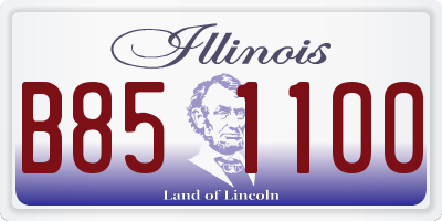 IL license plate B851100