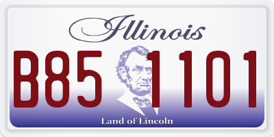 IL license plate B851101