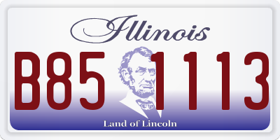 IL license plate B851113