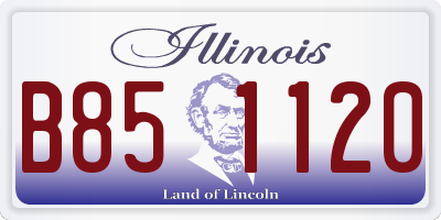 IL license plate B851120
