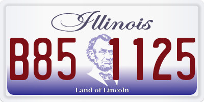 IL license plate B851125
